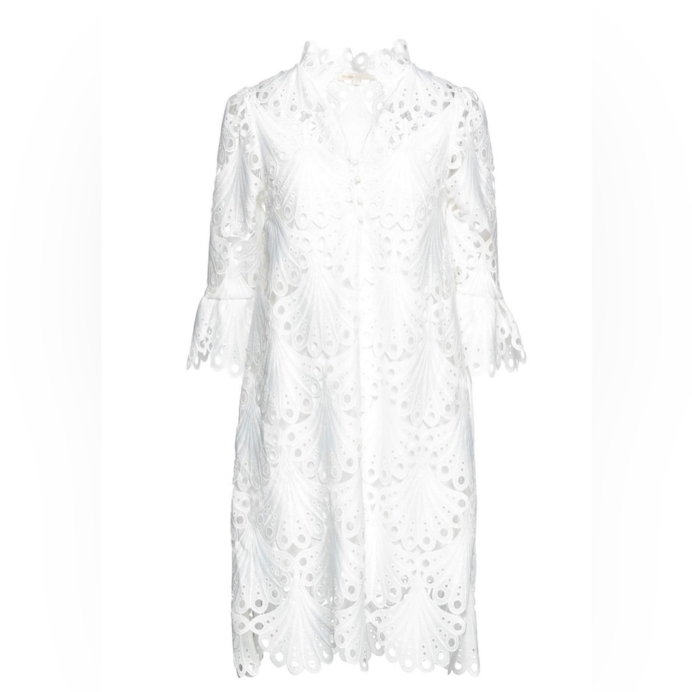 NWT Maje lace short dress white with lining 34 40